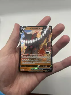 090/195 Hisuian Arcanine V Prize Pack Series Stamped Play Pokemon TCG Silver - Image 4