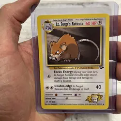Lt Surge's Raticate 53/132 Gym Challenge Uncommon Pokemon Vintage Vtg Card NM/MT - Image 1