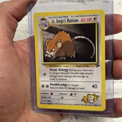 Lt Surge's Raticate 53/132 Gym Challenge Uncommon Pokemon Vintage Vtg Card NM/MT - Image 2