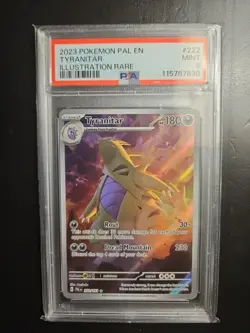 Pokemon TCG Sv02: Paldea Evolved Tyranitar IR 222/193 Illustration Rare - Image 1