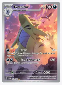 Pokemon Tyranitar IR Paldea Evolved Full Art Scarlet & Violet 222/193 - Image 1