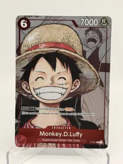 Monkey.D.Luffy (Alternate Art) P-001 One Piece Promotion Cards Foil - Image 1