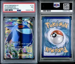 2014 POKEMON XY PHANTOM FORCES #114 FULL ART/GENGAR EX PSA 7 NEAR MINT - Image 3