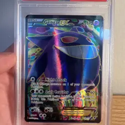 2014 POKEMON XY PHANTOM FORCES #114 FULL ART/GENGAR EX PSA 7 - Image 2