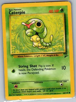 Caterpie 68/130 Non Holo Base Set 2 - Pokemon Card - NM - Image 1