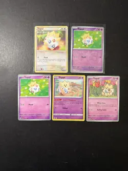 5 Togepi Pokemon Card HGSS SWSH SV Reverse Holo PTCG - Image 1