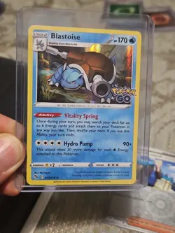 Blastoise 017/078 Pokemon GO Holo Rare NM-Mint Pokemon TCG Card - Image 1