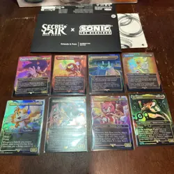Magic Secret Lair - Sonic Friends And Foes Foil Set - OPENED with bonus card - Image 1