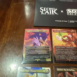 Magic Secret Lair - Sonic Friends And Foes Foil Set - OPENED with bonus card - Image 2