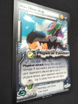 Dragon Ball Z Score CCG UnLimited FOIL CELL SAGA Blue Elbow Drop RARE Card #143 - Image 2