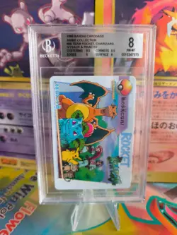 Pokemon Card Japanese Carddass Vending Anime BGS Beckett 8 Charizard Pikachu - Image 1