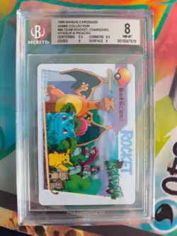 Pokemon Card Japanese Carddass Vending Anime BGS Beckett 8 Charizard Pikachu - Image 2