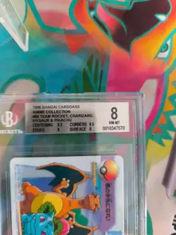 Pokemon Card Japanese Carddass Vending Anime BGS Beckett 8 Charizard Pikachu - Image 4