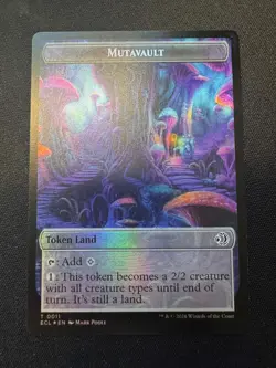 FOIL Mutavault / Elk Double-Sided Token - MTG Lorwyn Eclipsed - NM - Image 1