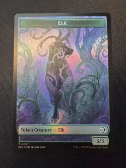 FOIL Mutavault / Elk Double-Sided Token - MTG Lorwyn Eclipsed - NM - Image 2