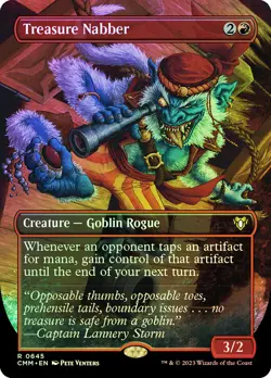 MTG FOIL Treasure Nabber Borderless - Commander Masters #645 - Image 1