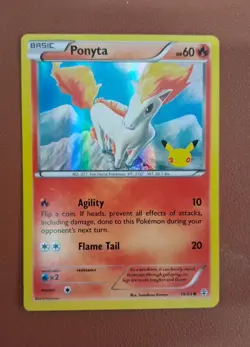 Pokemon TCG Ponyta Generations 14/83 20th anniversary Holo Rare NM/M Pack Fresh - Image 1