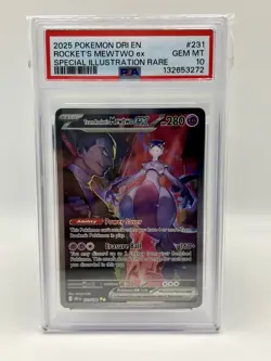 Pokemon TCG Team Rockets Mewtwo EX 231/182 Destined Rivals PSA 10 - Image 1