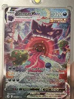 Pokemon Gengar VMAX Alt Art 271/264 Fusion Strike Secret Rare Holo -SMALL CREASE - Image 4