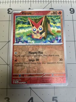 Pokemon Temporal Forces Victini Reverse Holo 030/162 - Image 1