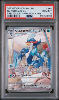 2023 POKEMON PAL EN-PALDEA EVOLVED SPECIAL ILLUSTRATION RARE QUAQUAVAL EX PSA 10 - Image 1