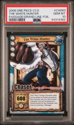 2006 One Piece Passage to The Grand Line Chaser Silver Rare Black Text PSA 10 - Image 1