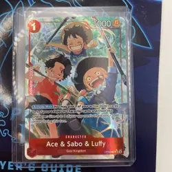 Ace & Sabo & Luffy Alt Art OP13-007 Carrying On His Will One Piece TCG - Image 1