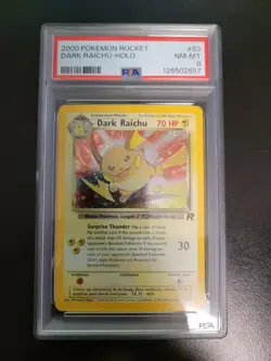 Dark Raichu 2000 Pokemon Rocket Holo #83 - PSA 8 NM-MT - Image 4