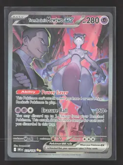 2025 Pokemon Scarlet & Violet Destined Rivals Team Rocket's Mewtwo EX #231/182 - Image 1