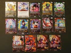 Dragon Ball Super Card Game Lot (14) - Super Rare Variations SDeck Holo Foil NM - Image 1