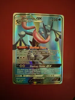 Pokemon Greninja GX Full Art Holo Card 120/131 Sm-Forbidden Light NM - Image 1