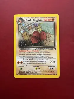 Dark Dugtrio 6/82 Holo Rare Team Rocket Pokemon Card LP - Image 1