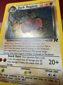 Dark Dugtrio 6/82 Holo Rare Team Rocket Pokemon Card LP - Image 5