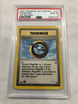 2002 Pokemon Neo Destiny 1st Ed. Magnifier , Heal Power, Spinark Psa 10 For Matc - Image 2
