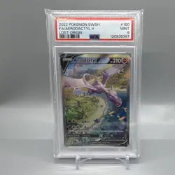 Pokemon 2022 Aerodactyl V 180/196 Lost Origin Ultra Rare Full Art PSA 9 - Image 1