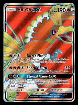 Ho-Oh GX (Full Art) Ultra Rare SM - Burning Shadows 131/147 HP Pokemon TCG - Image 1