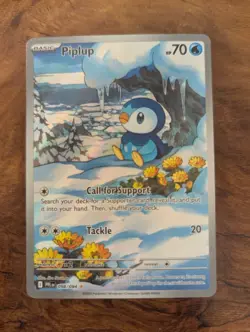 Pokemon TCG - Piplup 98/94 - Phantasmal Flames Illustration Rare - NM - Image 1