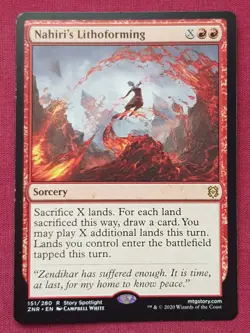 Magic The Gathering ZENDIKAR RISING NAHIRI'S LITHOFORMING red card MTG - Image 1