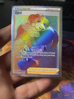 Pokemon Card Vivid Voltage Trainer Opal 197/185 Rainbow Secret Rare - Image 1