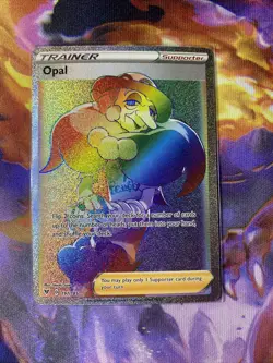 Pokemon Card Vivid Voltage Trainer Opal 197/185 Rainbow Secret Rare - Image 3