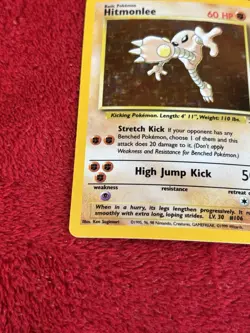 Hitmonlee 7/62 Fossil Holo Wotc Pokemon Card Lp + 1999 - Image 4
