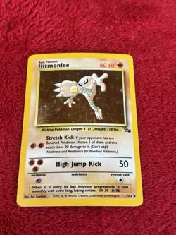 Hitmonlee 7/62 Fossil Holo Wotc Pokemon Card Lp + 1999 - Image 5