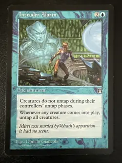 Intruder Alarm Magic The Gathering Stronghold MTG Blue Rare Stronghold - Image 1