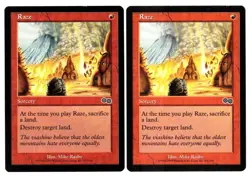 Raze - 1998 Urza's Saga MTG Red Common Sorcery LP X 2 - Image 1