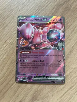 Pokemon Team Rockets Mewtwo ex SVP 216 Black Star Promo HOLO - Image 1