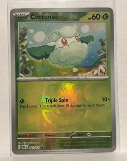 Cottonee - 007/131 Prismatic Evolutions Master Ball Reverse Holo - Pokemon TCG - Image 1