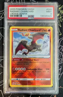 Pokemon TCG: Graded PSA 9 - Radiant Charizard Crown Zenith 20/159 Holo Radiant - Image 1
