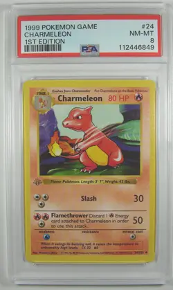 Pokemon 1999 Base Set 1ST EDITION CHARMELEON 24/102 PSA 8 VERY RARE - Image 1
