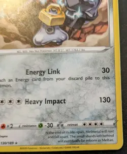 Melmetal 130/189 Rare Sword & Shield: Darkness Ablaze Pokemon TCG - Image 5