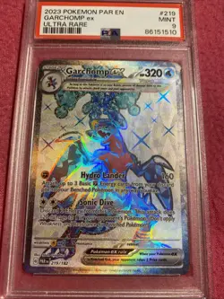 Pokemon Garchomp EX Holo Card 219/182 Sv04: Paradox Rift PSA 9 - Image 1